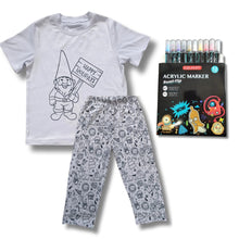 Load image into Gallery viewer, KolourMyPJS Adult Unisex Holiday Pajamas PJ Set(with Acrylic Paint Pens)